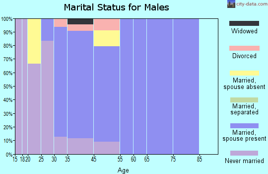 Hampton marital status for males