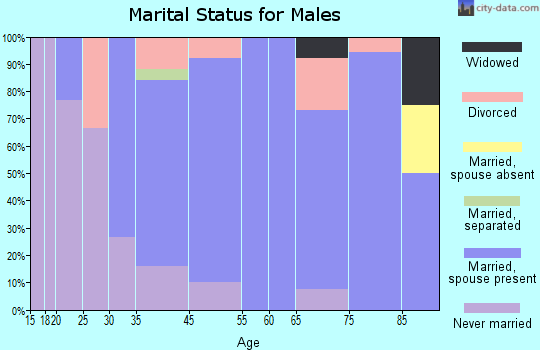 Hay Springs marital status for males