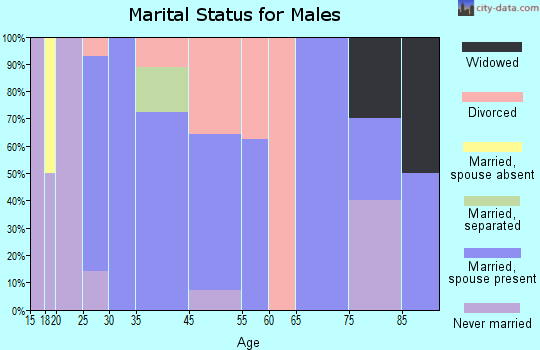 Howard City marital status for males