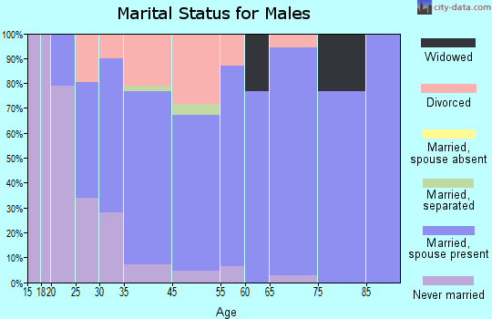 Louisville marital status for males