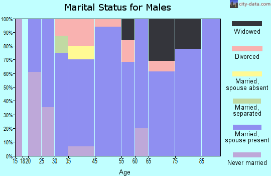 Knoxville marital status for males