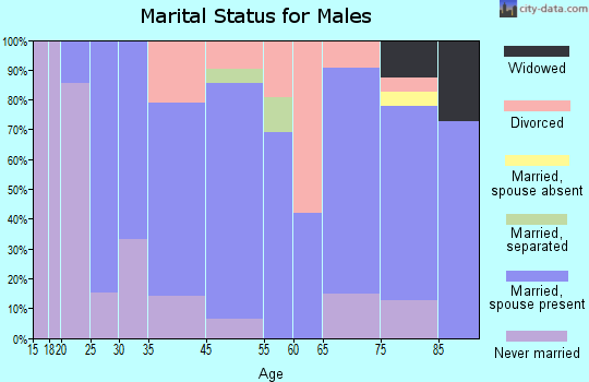 Pawnee City marital status for males