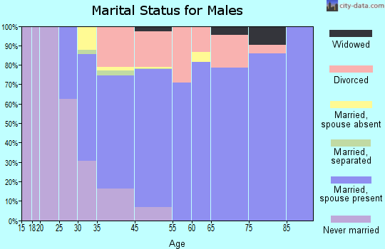 Incline Village-Crystal Bay marital status for males