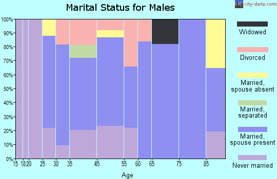 Charlestown marital status for males