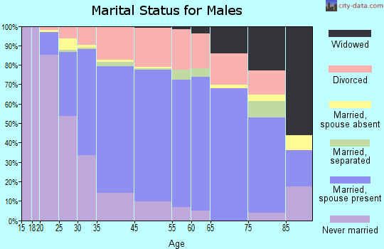 Derry marital status for males