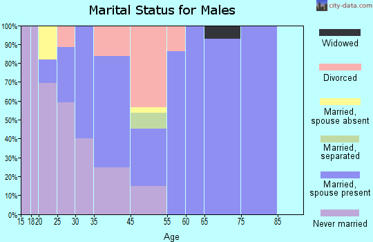 East Merrimack marital status for males
