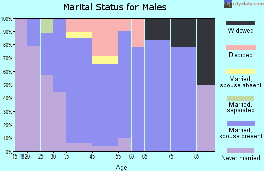 Hinsdale marital status for males