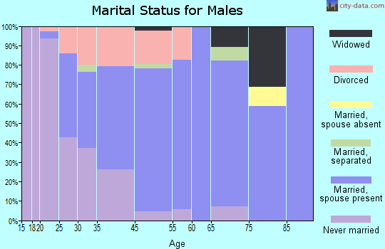 Pinardville marital status for males