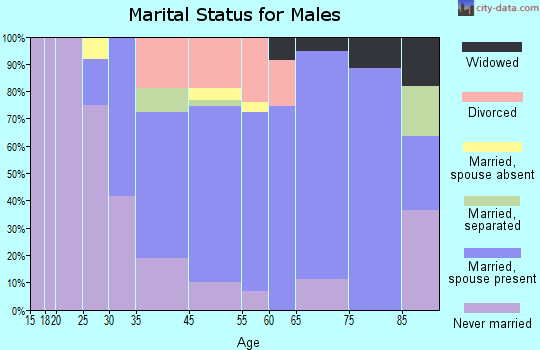 Bay Head marital status for males