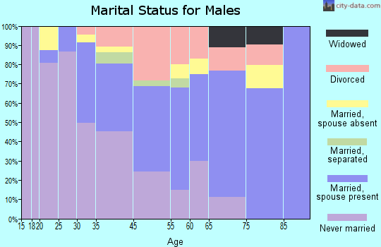 Bradley Beach marital status for males