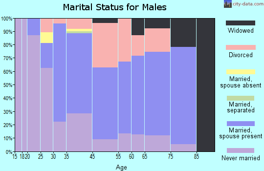 Brooklawn marital status for males
