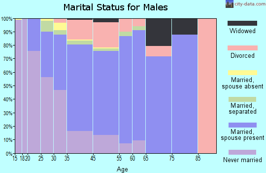 Browns Mills marital status for males