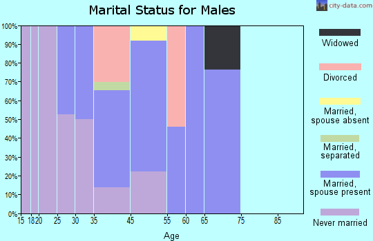 Collings Lakes marital status for males