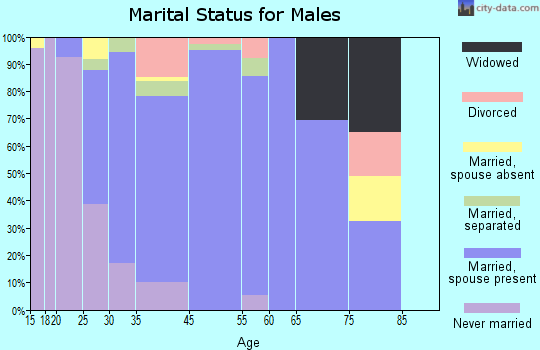 Country Lake Estates marital status for males