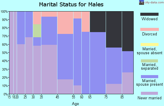Dover Beaches South marital status for males