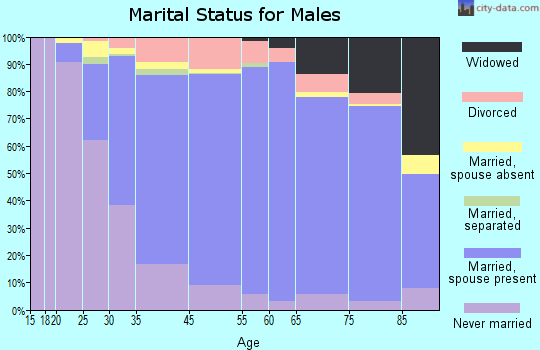 Elmwood Park marital status for males