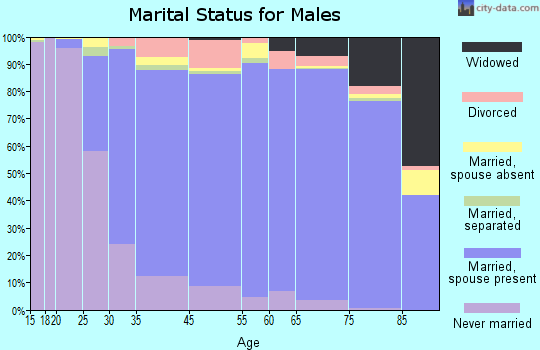 Fair Lawn marital status for males