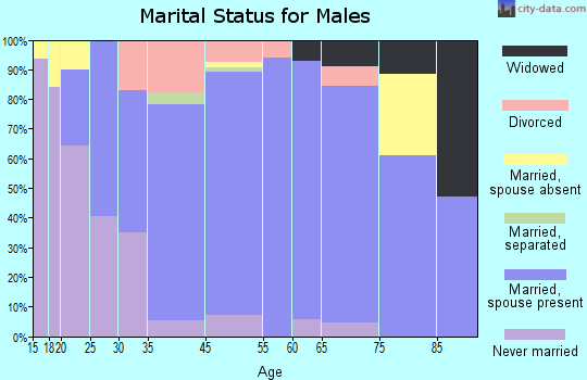 Forked River marital status for males