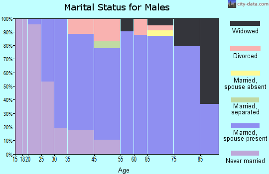 Gibbstown marital status for males
