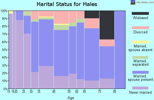 Gloucester City marital status for males