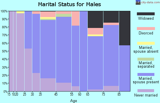 Haddon Heights marital status for males