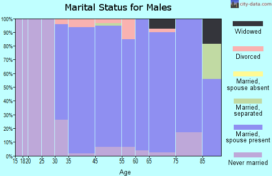 Ho-Ho-Kus marital status for males