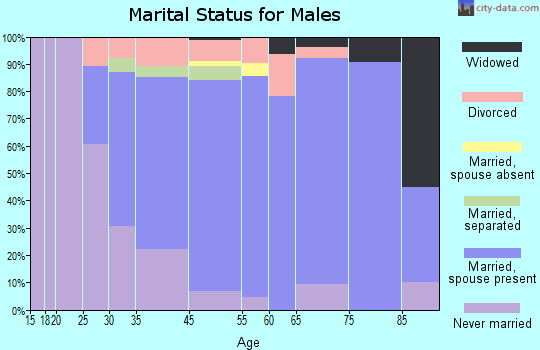 Island Heights marital status for males