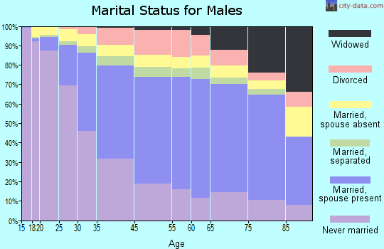 Jersey City marital status for males