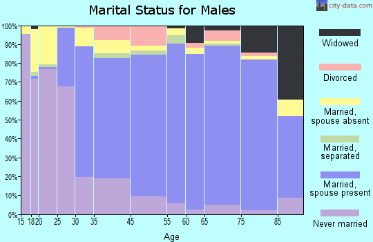 Madison marital status for males