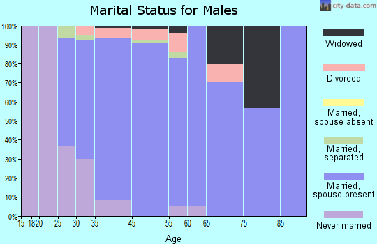 Medford Lakes marital status for males