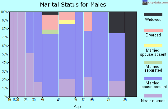 Monmouth Junction marital status for males