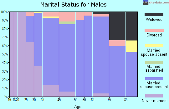 Morris Plains marital status for males