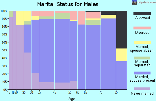 North Haledon marital status for males