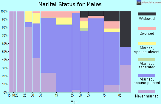 Peapack and Gladstone marital status for males