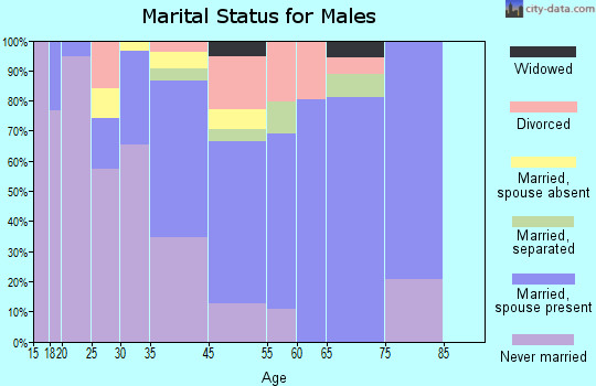 Pemberton Heights marital status for males