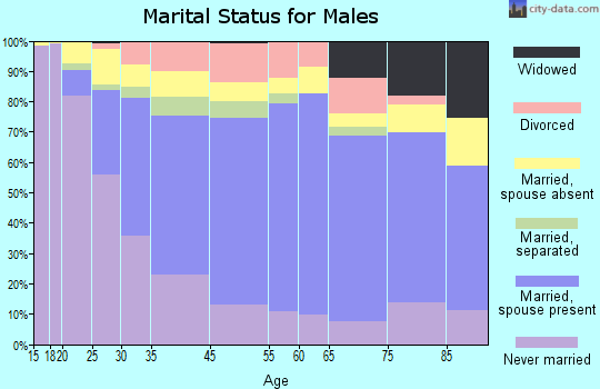 Perth Amboy marital status for males