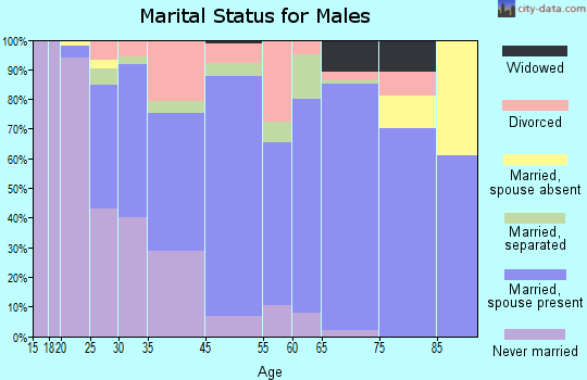 Pine Hill marital status for males