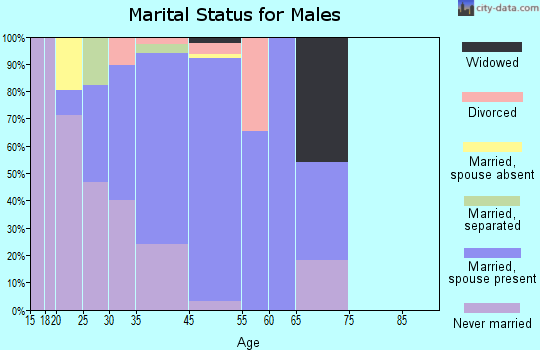 Presidential Lakes Estates marital status for males