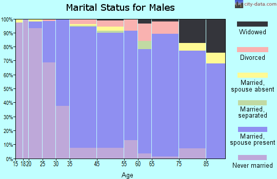 River Edge marital status for males