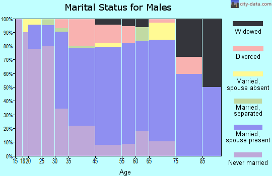 South Toms River marital status for males