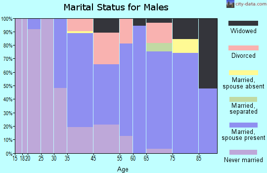 Spring Lake Heights marital status for males