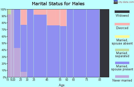 Mount Pleasant marital status for males