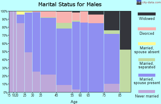 Tinton Falls marital status for males