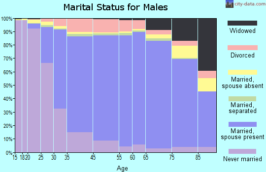 Toms River marital status for males