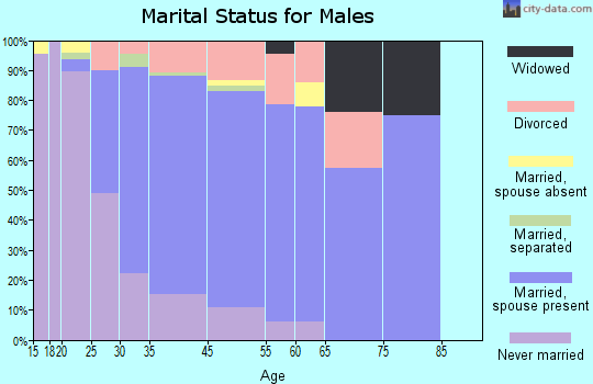 Union Beach marital status for males