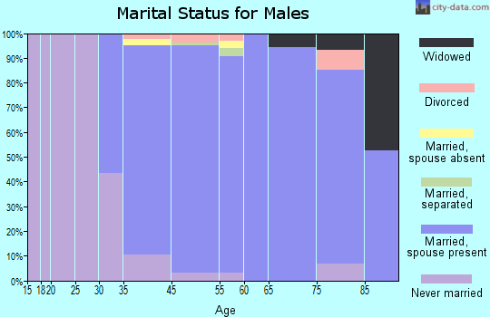 Upper Saddle River marital status for males