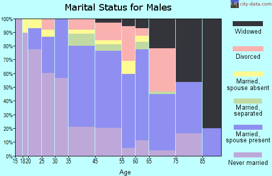 Wildwood marital status for males