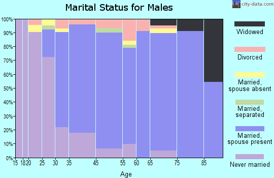 Wood-Ridge marital status for males