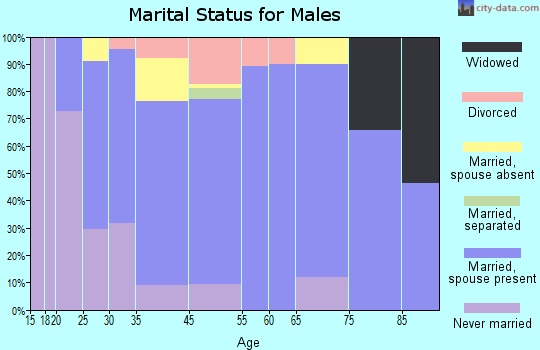 Woodstown marital status for males