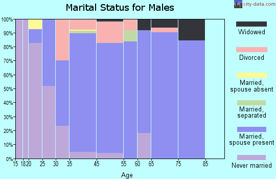 Bosque Farms marital status for males